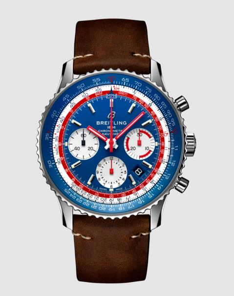 Review Breitling NAVITIMER 1 B01 CHRONOGRAPH 43 AIRLINE EDITION PAN AM Replica Watch AB01212B1C1X1 - Click Image to Close